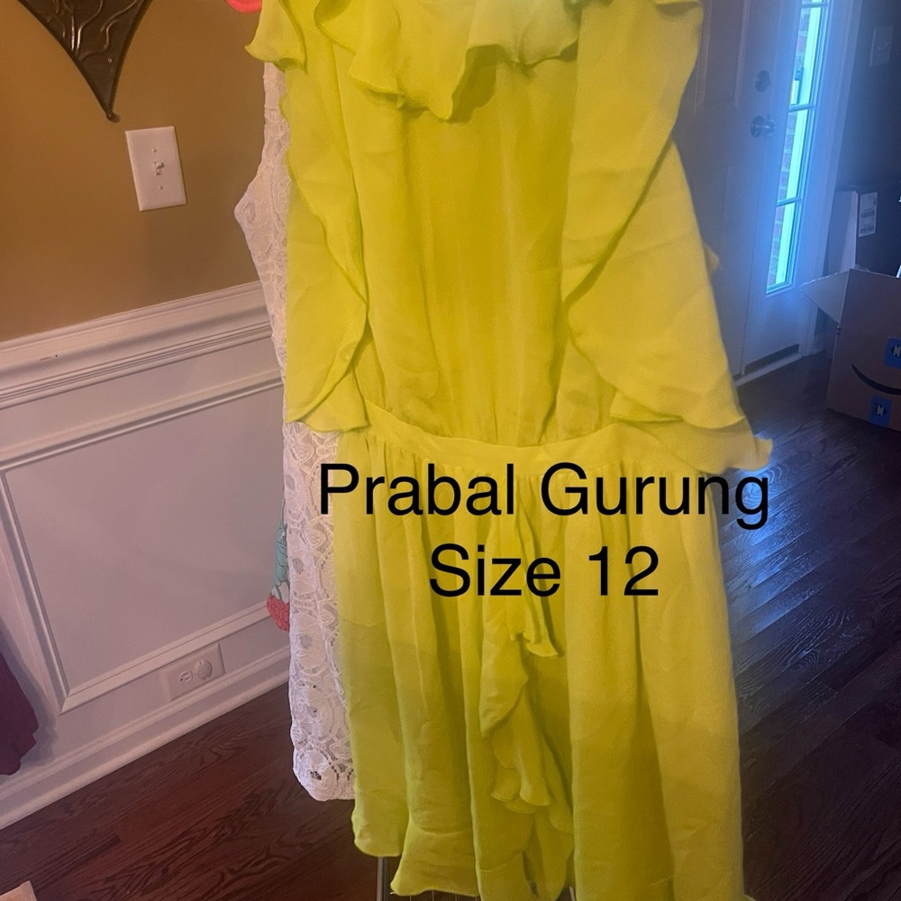 Prabal Gurung Kids Lime Green Dress